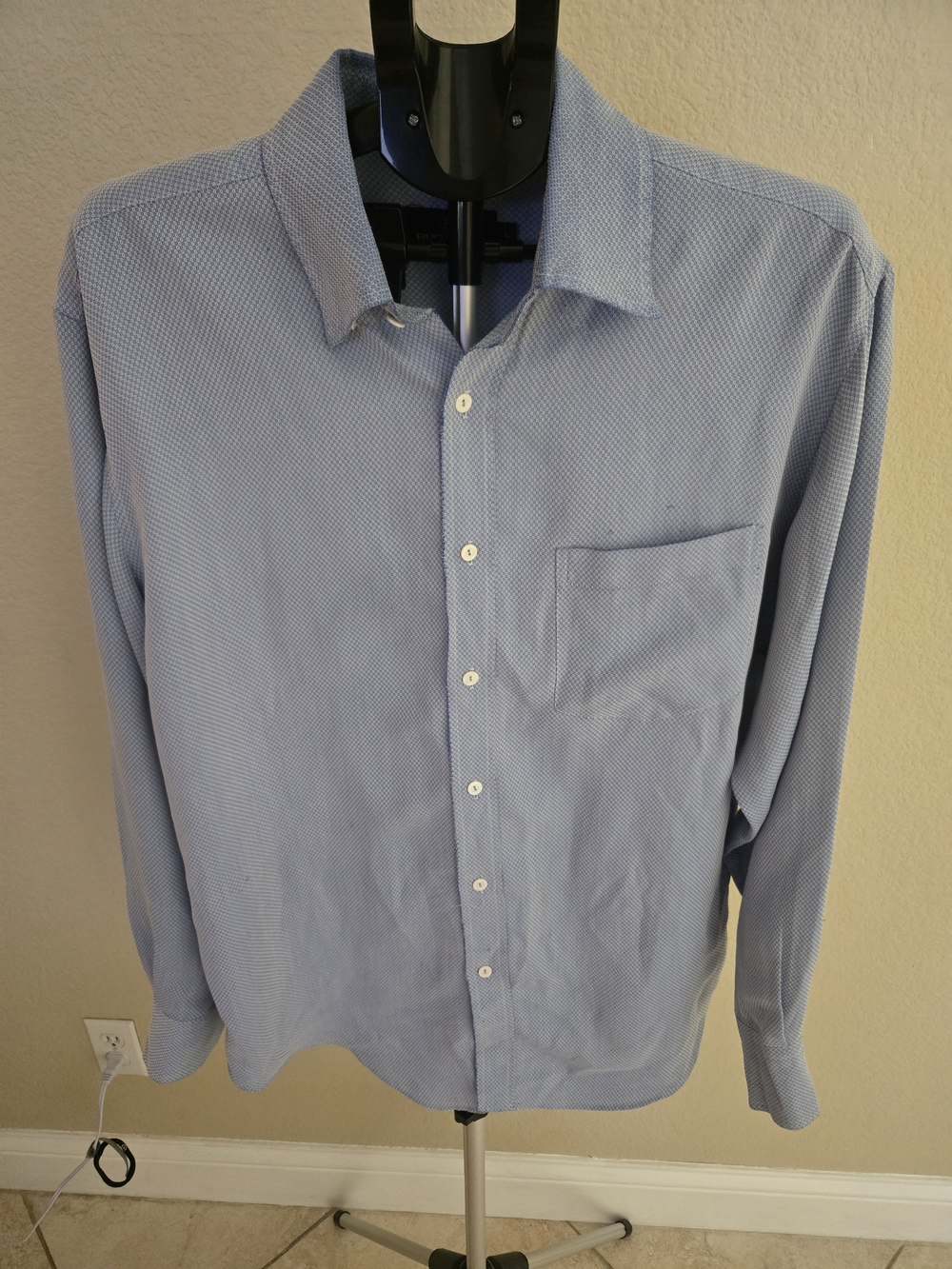 Bugatchi Light Blue Textured Dress Shirt